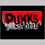 Punks not Dead  mikina s kapucou stiahnutelnou šnúrkami a klokankovým vreckom vpredu 